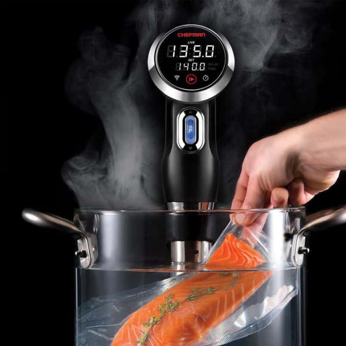 Chefman-Sous-Vide-Precision-Cooker cooking meat