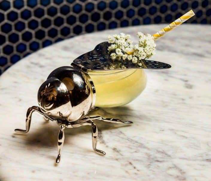 Bee Honey Jar On Table