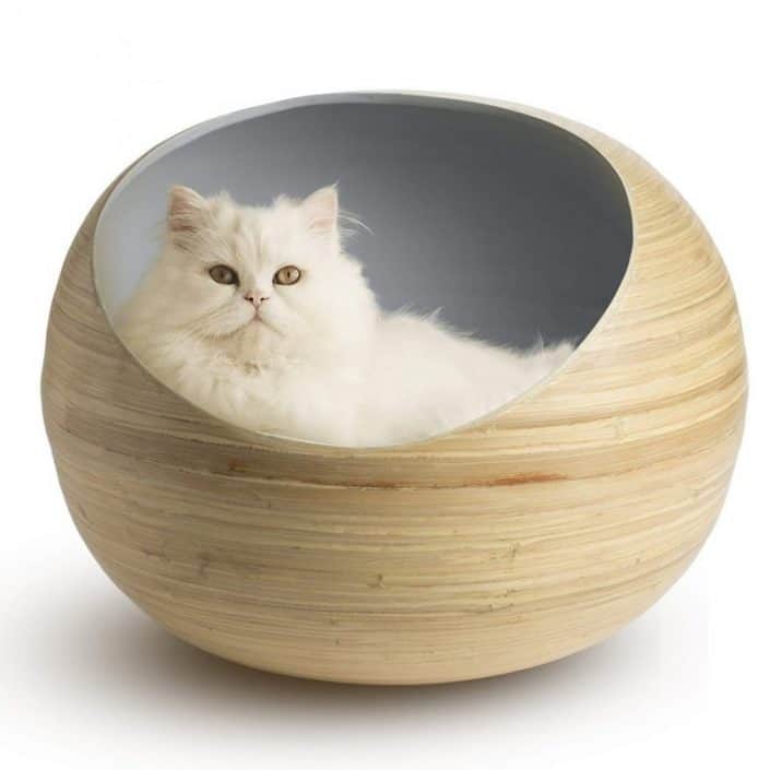 Luxury Bamboo Cat Cave Bed