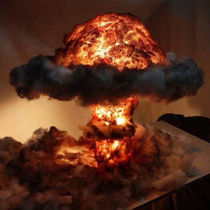 Nuclear Explosion Mushroom Cloud Lamp