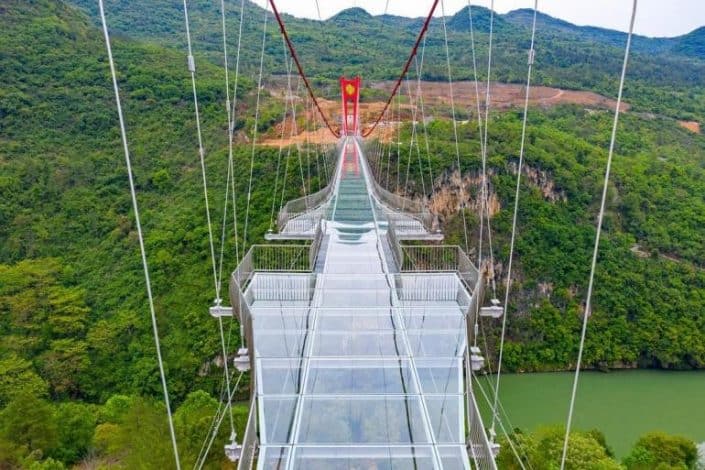Glass-Bottom Suspension Bridge