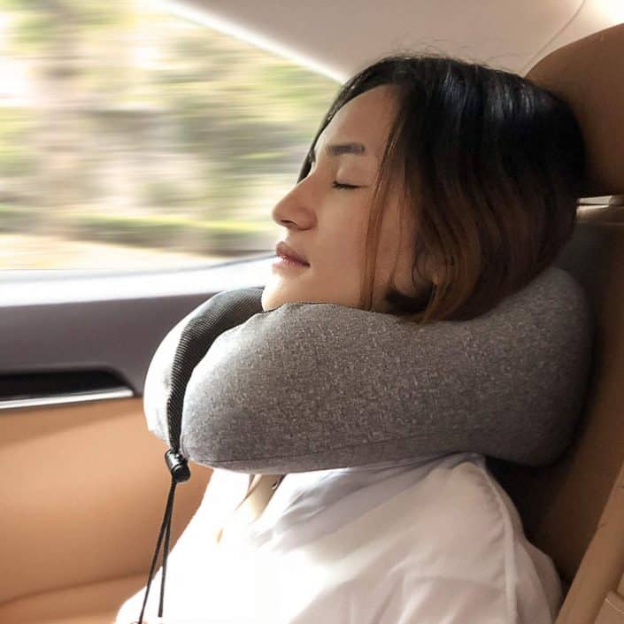 Neck Support Travel Pillow With Case