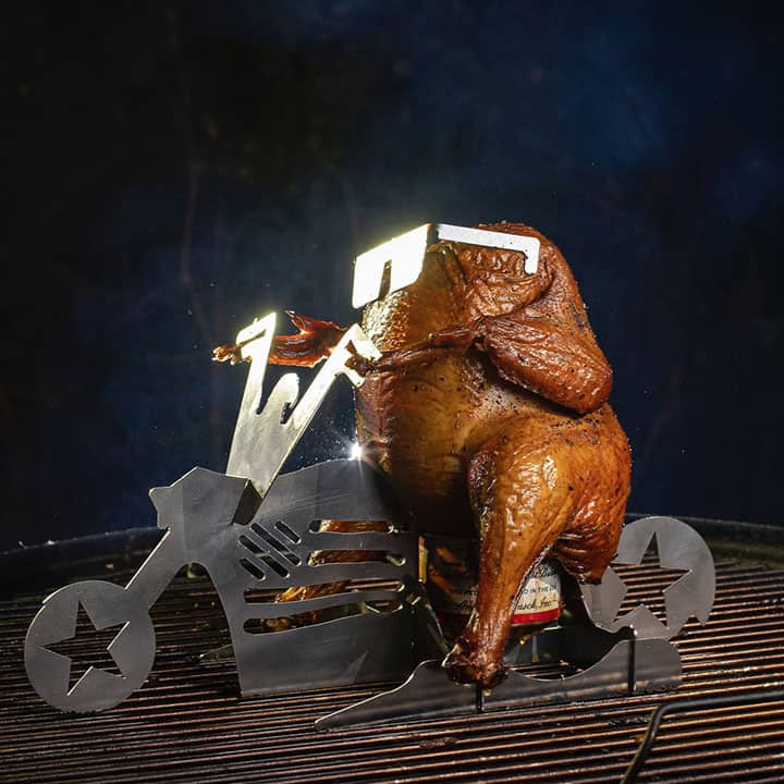Motorcycle Beer Can Chicken Stand