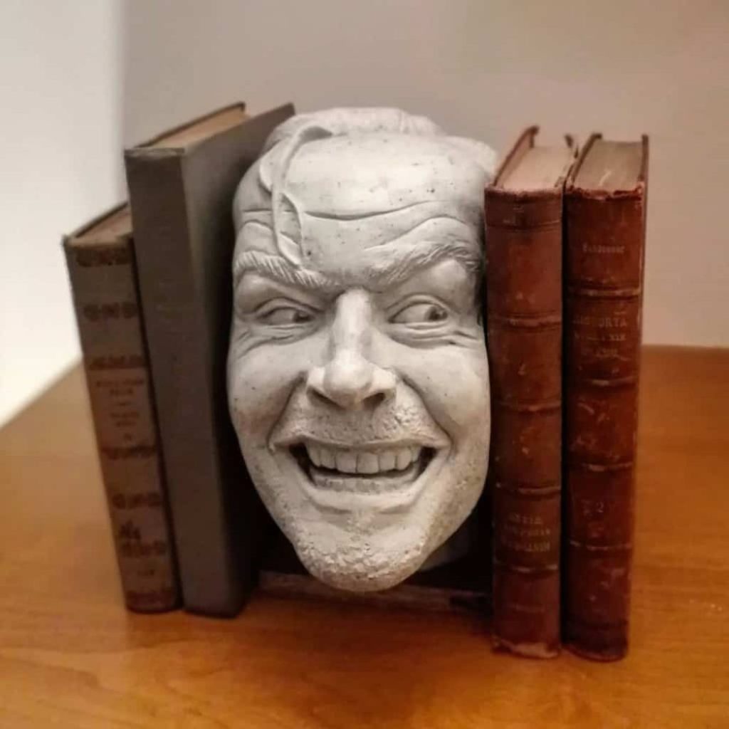sculpture of the shining bookend