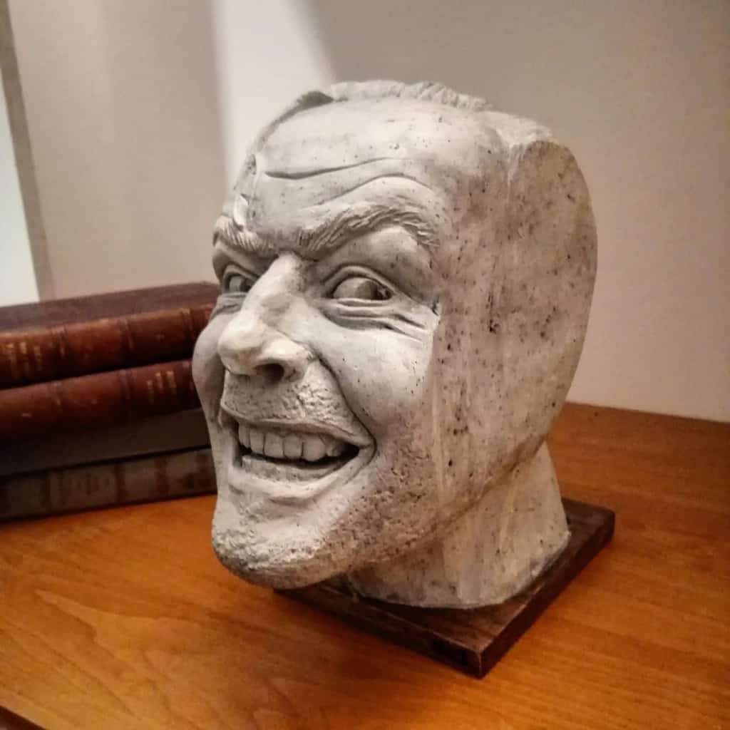 sculpture of the shining bookend