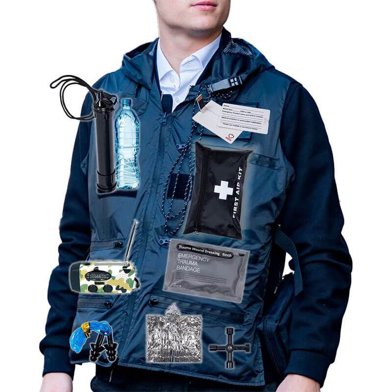 First Minute Vest Wearable Survival Kit