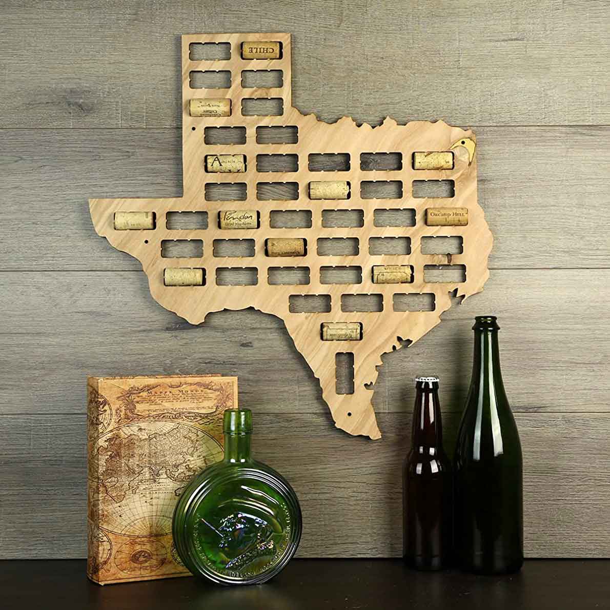 State Of Texas Wine Corks Organizer