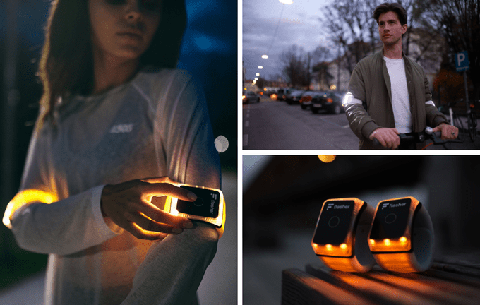 Flasher is a Smart, Wearable LED Safety Lights3