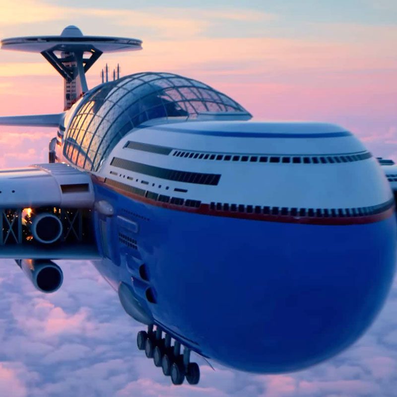 Futuristic Flying Nuclear Hotel Concept 4