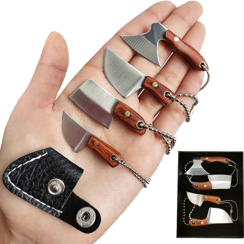 Damascus Mini Pocket Knife Set 3