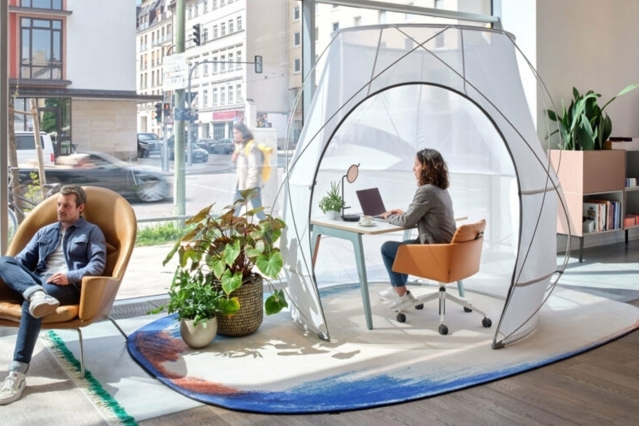 This Steelcase Pod Tent Lets You Carve Out a Private Workspace Anywhere