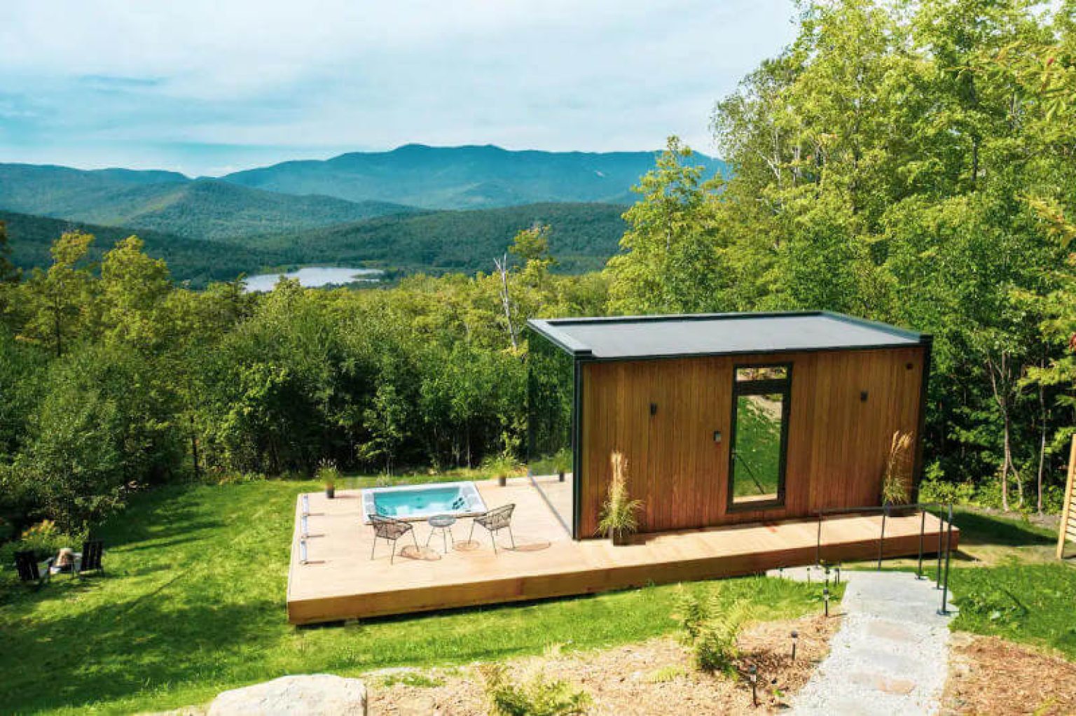 This Luxury Glass Tiny House Airbnb Offers a Hot Tub and Stunning