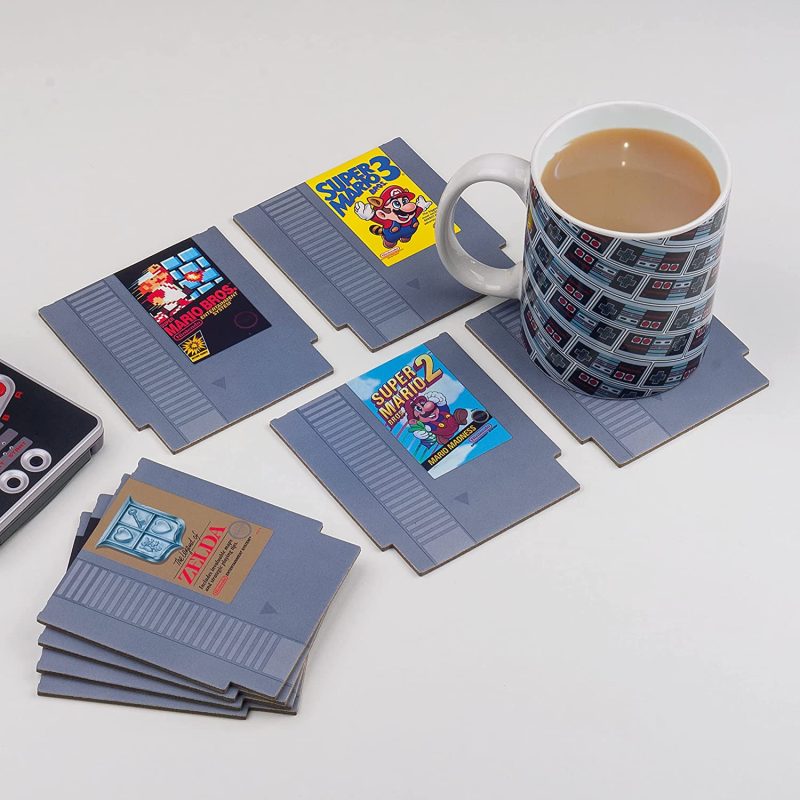 Retro Nintendo Nes Cartridge Drink Coasters