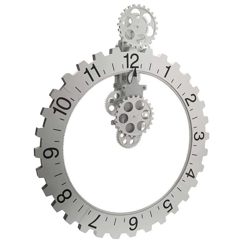 Kikkerland Big Wheel Rotating Gears Wall Clock